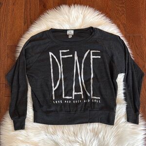 Peace Love & Rock & Roll Graphic Sweatshirt